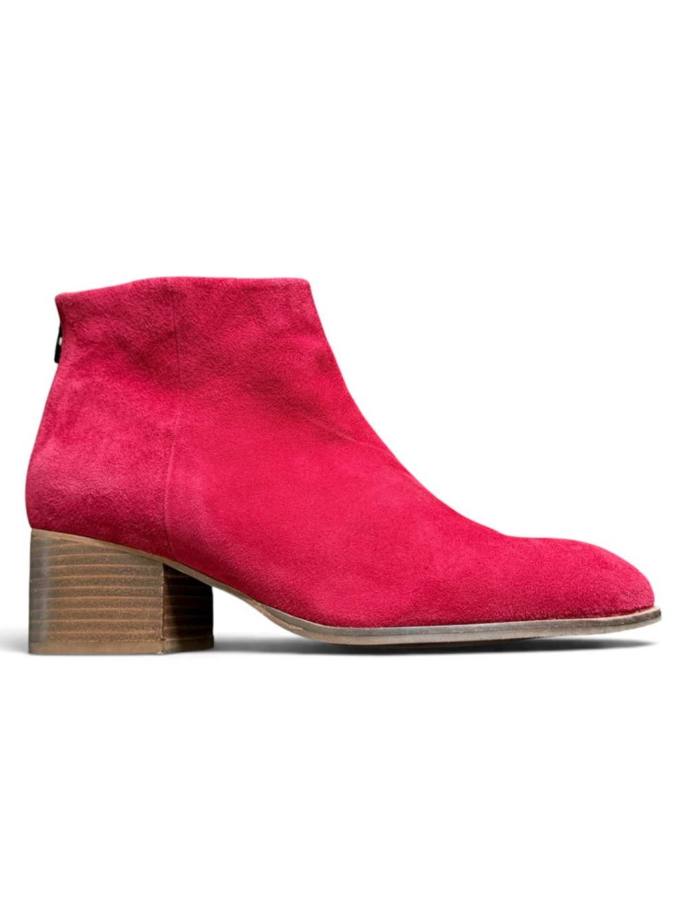 SEYCHELLES Suede Ankle Boot in Bright Red Size 9 Women